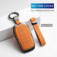 Étui pour clé de voiture en cuir anti-dérapant tendance, adapté aux modèles Honda Accord, Civic, Sorento, Fit et autres.