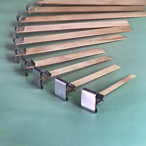 Mèches de bougies en <span class=keywords><strong>bois</strong></span> plates 100 % naturelles sans fumée de haute qualité avec support en fer pour bougies de soja – Design moderne, faciles à utiliser pour le bricolage - Product Image 4