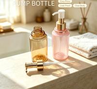 Envase Cosmético Económico para Aceite Capilar y Desmaquillante, Dispensador con Bomba y Forma de Cilindro de PET