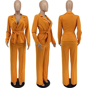 Nuovi Arrivi 2025 <span class=keywords><strong>Abbigliamento</strong></span> di Lusso da <span class=keywords><strong>Donna</strong></span> Tinta Unita Completo Casual Due Pezzi Professionale Taglie Forti - Product Image 2