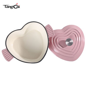 Cacerola Tradicional de Hierro Fundido Esmaltado, Tipo <span class=keywords><strong>Cocotte</strong></span>, 2QT, Apta para Hornear Pan, Compatible con Inducción - Product Image 4