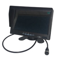 Usine OEM 1024x600 HD 7 pouces LCD TFT moniteur connecter MDVR écran d'affichage large tension avec pare-soleil pour camion bus semi-remorque