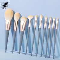Ensemble de pinceaux de maquillage à prix avantageux, 10 pièces, en fibres de maïs, outils cosmétiques, kit de pinceaux de maquillage, ensemble acceptable, outil de pinceau OEM