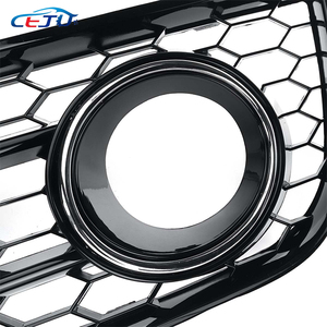 Cubierta de Faro Antiniebla Delantero para Auto, Material ABS, Negro Brillante, Rejilla Delantera Tipo Panal para <span class=keywords><strong>Audi</strong></span> <span class=keywords><strong>A1</strong></span> 8X 2010 2011 2012 <span class=keywords><strong>2013</strong></span> 2014 - Product Image 4
