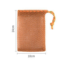 Vente en gros pochette de sac de savon en nylon filet africain personnalisé Ghana éponge de bain exfoliant douche dos