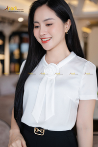 AVJ69 femmes bureau mode basique chemise haute couture forme standard bonne forme rétention à manches courtes jeune vente chaude - Product Image 6