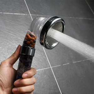3 funzioni filtro a cristallo pietra acqua flessibile movimento risparmio soffione doccia pressurizzazione doccetta - Product Image 4