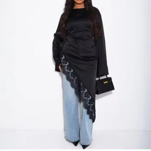 YIDENG 2026 Abaya in Pizzo con Set Hijab, Vestito Lungo Modesto per Donne Musulmane, Ideale per <span class=keywords><strong>la</strong></span> <span class=keywords><strong>Preghiera</strong></span> dell'Eid - Product Image 4