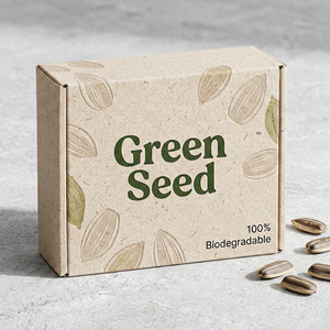 Boîtes d'expédition en papier avec logo et taille personnalisés OEM, intégrant des graines - 100% biodégradables et compostables pour la vente en gros de produits de soin bio - Product Image 2