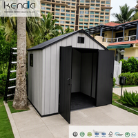 Abri de jardin Kenda 8x8 pieds, garantie 10 ans, résistant aux typhons, sans entretien, pour cour et balcon