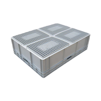 Caisse en plastique ventilée et empilable de 800*600*230 mm pour fruits et légumes, logistique de la chaîne du froid mondiale, écologique, légère et durable