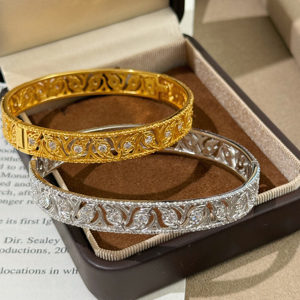 Bracciale Vintage in Argento Sterling <span class=keywords><strong>925</strong></span> con Fiori Intagliati e Zirconi, Elegante per Uso Quotidiano Femminile, Regalo per Anniversario di Matrimonio - Product Image 4