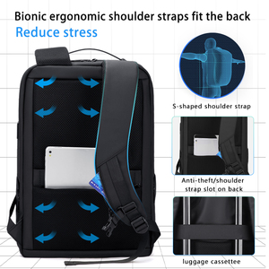 Mochila inteligente impermeável, mochila masculina feita em usb com capacidade para laptops de 17.3 polegadas, entrada para carregador usb, <span class=keywords><strong>anti</strong></span>-roubo, moda de viagem - Product Image 4