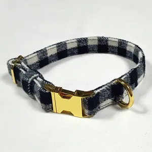 Pet Products, Dog <strong>Collar</strong> for Small Medium Large Dogs,Adjustable Soft Plaid <strong>Puppy</strong> <strong>Collars</strong> Leash with Metal Buckle - Product Image 1