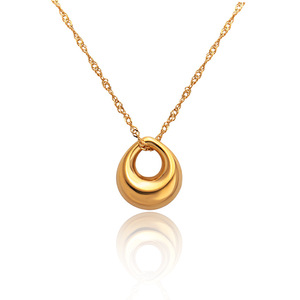 Collier Pendentif Tendance en Acier Inoxydable, Géométrique Irrégulier Poli, Anneau Circulaire, Pendentif Serpent - Product Image 4