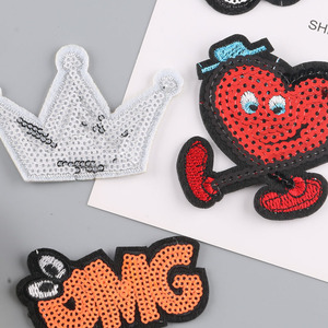 Parches bordados de lentejuelas con <span class=keywords><strong>dibujos</strong></span> <span class=keywords><strong>animados</strong></span>, para planchar, para ropa - Product Image 3