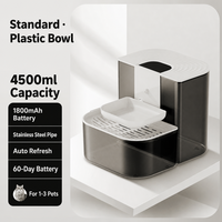 Fontaine à eau automatique pour chat, sans fil, double réservoir, distributeur intelligent pour animaux de compagnie, chauffage à température constante, distribution programmée à distance, pour la maison