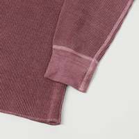 Vêtements d'hiver personnalisés, sweat-shirts délavés à l'acide, 100% coton, tricot gaufré, chemises thermiques à manches longues, chemise délavée à l'acide