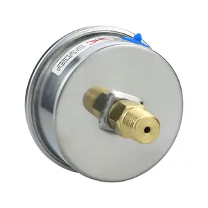 Giá cả thuận lợi M14 * 1.5 chống sốc 60 mét Đồng hồ đo áp suất tổng gas đồng hồ đo áp suất nước cho Biogas nhà máy