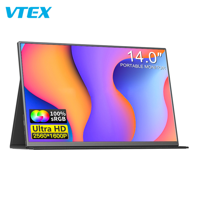 Full Hd 1440P Gaming Monitor 14.2 Inch Portable Monitor With Type-C Usb for Laptop Pc Mobile Phone