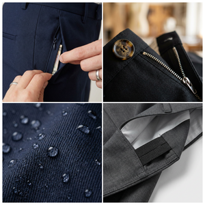 Nouvel Arrivage – <span class=keywords><strong>Pantalon</strong></span> <span class=keywords><strong>Chino</strong></span> <span class=keywords><strong>Homme</strong></span> Coupe <span class=keywords><strong>Slim</strong></span> Taille Mi-Haute <span class=keywords><strong>Bleu</strong></span> Encre Anti-Plis Coton Style Old Money Décontracté Quotidien - Product Image 3