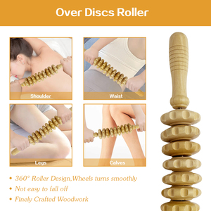Wood Therapy Massage Tools Wooden Massage Roller Wood Massage Therapy Stick Holding Cellulite Pain <strong>Trigger</strong> <strong>Point</strong> - Product Image 6