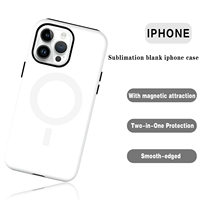 Coques de téléphone personnalisées pour iPhone 14 15 16 Pro Plus Max, coques de téléphone vierges en TPU et PC, revêtement 2 en 1, coque de téléphone magnétique résistante à la sublimation 3D