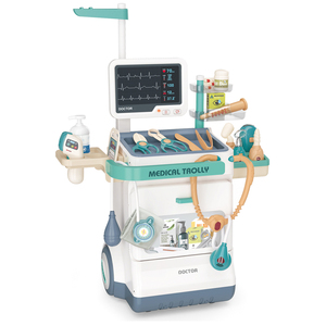 Enfants <span class=keywords><strong>docteur</strong></span> <span class=keywords><strong>jouet</strong></span> faire semblant de jouer <span class=keywords><strong>docteur</strong></span> <span class=keywords><strong>chariot</strong></span> médical <span class=keywords><strong>chariot</strong></span> 26 accessoires ensemble de jouets médicaux - Product Image 3