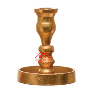 Portavelas único para el hogar, hoteles y restaurantes, el último portavelas de aluminio dorado, soportes para velas para sala de estar - Product Image 1