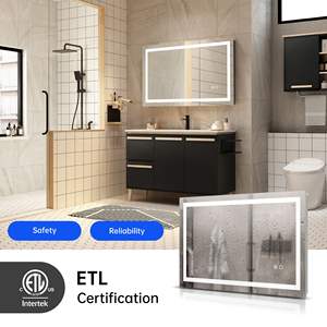Espejo de Baño con Iluminación LED de 36x28 Pulgadas, con Interruptor Táctil Antivaho, Diseño Moderno para Montar en la Pared - Product Image 4