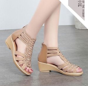 Nuevas Sandalias de Mujer con Punta Abierta, Transpirables, de Verano, con Plataforma y Suela Gruesa, Sandalias de Plataforma con Plantilla de PU Calada para Mujer - Product Image 6