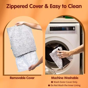 Coussin chauffant pour chat luxueux et moderne, antidérapant, à motif uni, pour l'hiver, tapis chauffant pour animaux de compagnie, doux et chaud, pour usage intérieur - Product Image 5