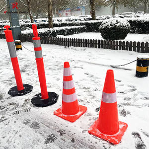 Trafik plastik yansıtıcı t-top PVC Delineator sonrası turuncu trafik uyarı baba - Product Image 5