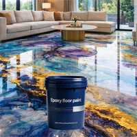 Échantillon gratuit de peinture pour sols effet marbre 3D en époxy |   Revêtement époxy métallique auto-nivelant pour salon et salle d'exposition