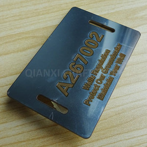 Etiquetas Metálicas, Etiquetas de Acero Inoxidable, Placas de Identificación de Aluminio Anodizado con Orificios, Etiquetas Personalizadas - Product Image 1