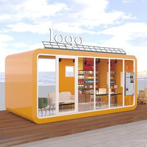 ร้านค้าคอนเทนเนอร์สำเร็จรูป โครงสร้างเหล็ก ผนังสำเร็จรูป ดีไซน์ทันสมัย สำหรับใช้งานในพื้นที่เชิงพาณิชย์ - Product Image 2