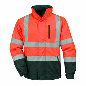 Chaqueta de Construcción Reflectante Personalizada, Ropa de Trabajo de Alta Visibilidad para Trabajos de Seguridad al Aire Libre, Tejido Transpirable, Duradero y Ligero - Product Image 1