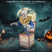 Décoration d'extérieur grande taille pour Halloween : Clown parlant à induction électrique, modèle GGK5124824 (Chine)