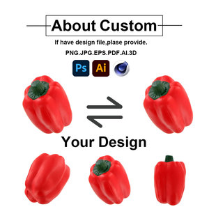 Juguetes Divertidos Personalizables de Plástico con Forma de Pimiento Picante, Antiestrés Unisex, Bolas Antiestrés - Product Image 2