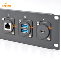 Câble d'extension USB 3.0 double mâle-femelle à montage encastré, boîtier D, USB-A monté sur panneau, 5 Gbit/s pour châssis de serveur et armoire de contrôle