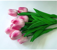 Bunga Tulip Artifisial Modern untuk Perlengkapan Fotografi Pernikahan, Dekorasi Rumah, Mini PU Semi-Handmade, Harga Grosir Pabrik