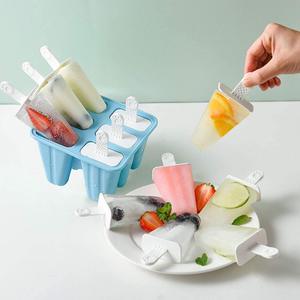 Cổ Popsicle khuôn 6 lưới/10 lưới/12 lưới Silicone Kem khuôn BPA miễn phí Popsicle khuôn tái sử dụng dễ dàng phát hành <span class=keywords><strong>Ice</strong></span> Pop làm cho - Product Image 2