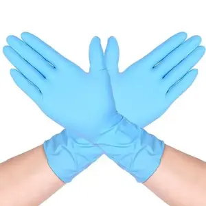 Box 100 Pcs Powder-Free Nitrile Exam Glovees Comfortable Fit With Textured Fingertips For Excellent Tactile Sensitivity