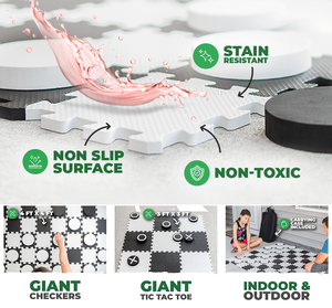 Other Foam <b>Mat</b> Funny Games 4ft X 4ft Extra Large Children's Tic Tac Toe & Jumbo Checkerboard Yard Size - Product Image 2