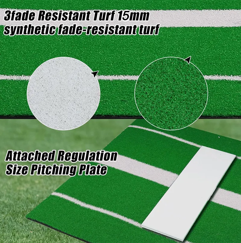 Factory Softball Baseball Pitching Pad Artificial Lawn Rubber Mat Training Equipment Baseball Softball Batting Mat