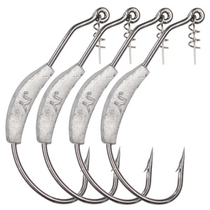 Hameçon plombé BUBBA 2/2,5/3/5,2/7g avec ardillon, goupille de verrouillage, ressort, anti-accrocs pour leurres souples - Product Image 5