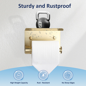 Support de papier toilette en aluminium avec étagère, vente en gros pour la décoration, par Gold Factory - Product Image 5