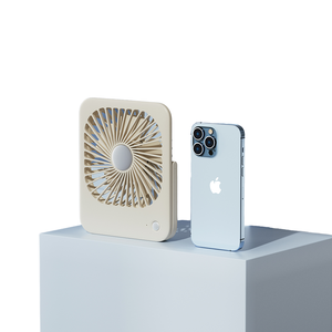 Mini ventilateur personnel portable USB rechargeable pliable léger avec support de téléphone intégré pour voyage - Product Image 6