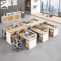 Configuration de table de bureau intelligente avec bureau modulaire, cloisons de bureau pour bureaux technologiques, bâtiments, mobilier de bureau