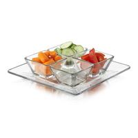 Assiettes de service carrées écologiques PS, lot de 5, pour les collations, les salades et les apéritifs de mariage